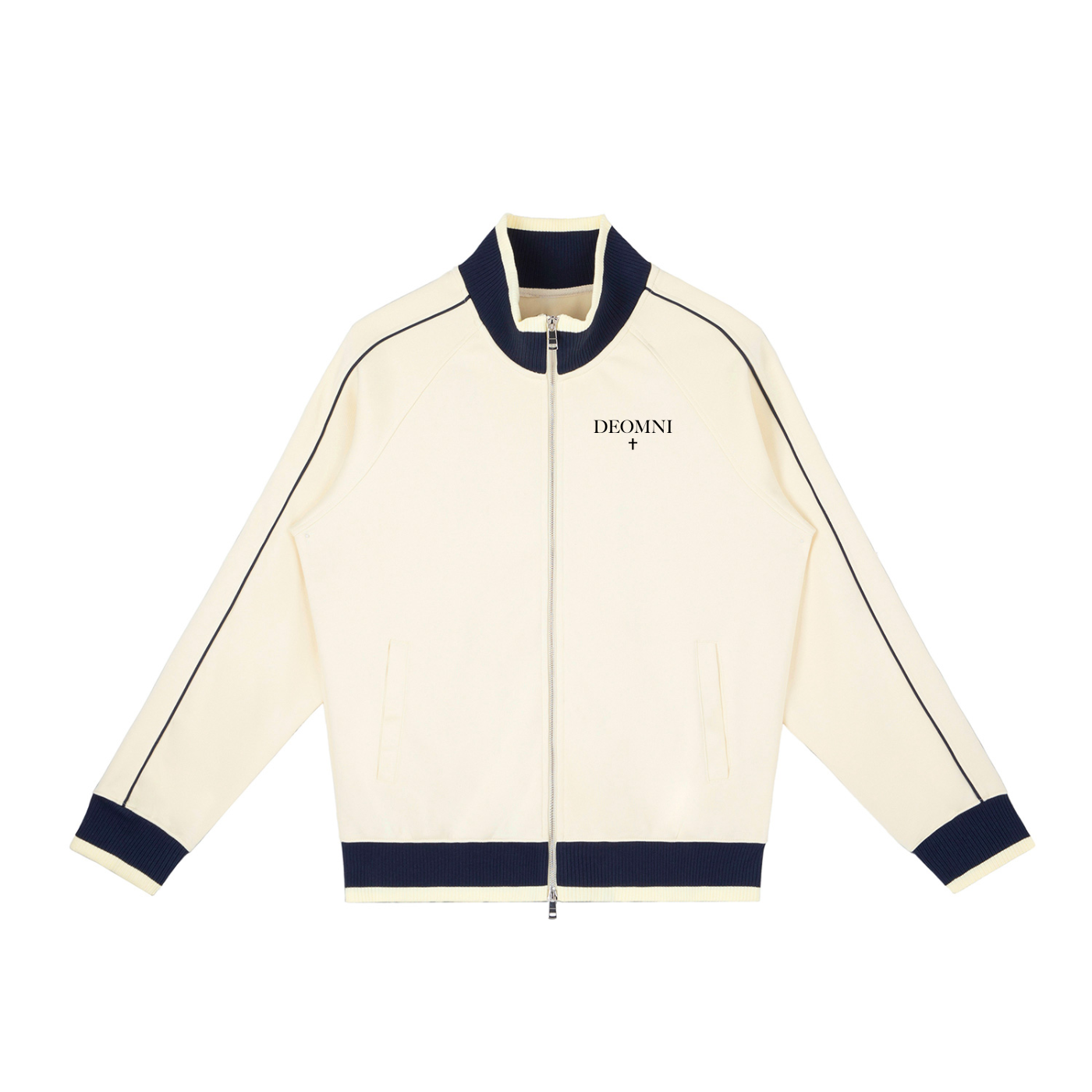 Color Block Raglan Sleeve Zip Track Jacket