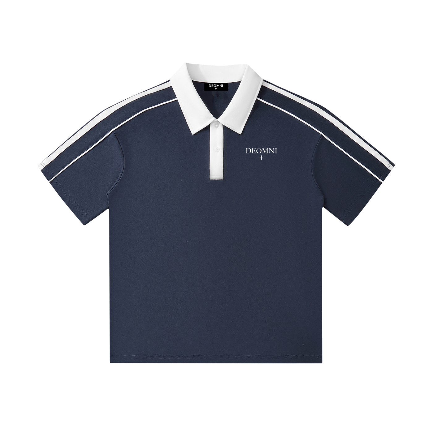 Contrast Collar Short-Sleeve Polo Shirt